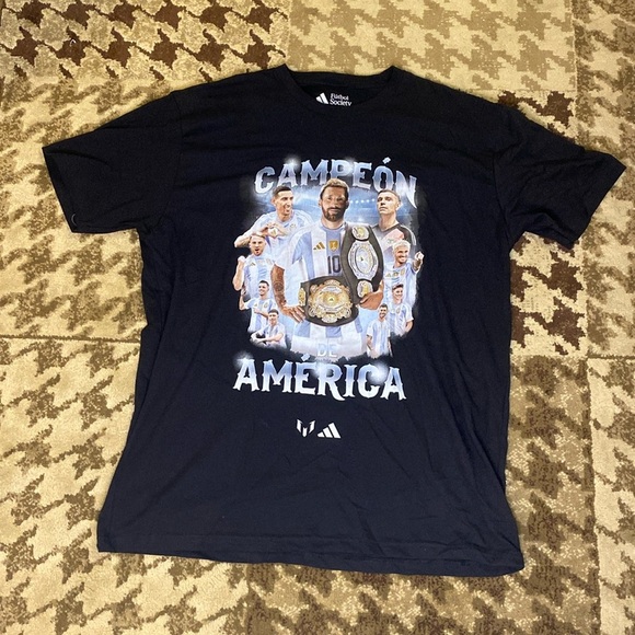 Adidas Special Edition Messi Argentina Futbol Champion T-Shirt - Picture 1 of 2